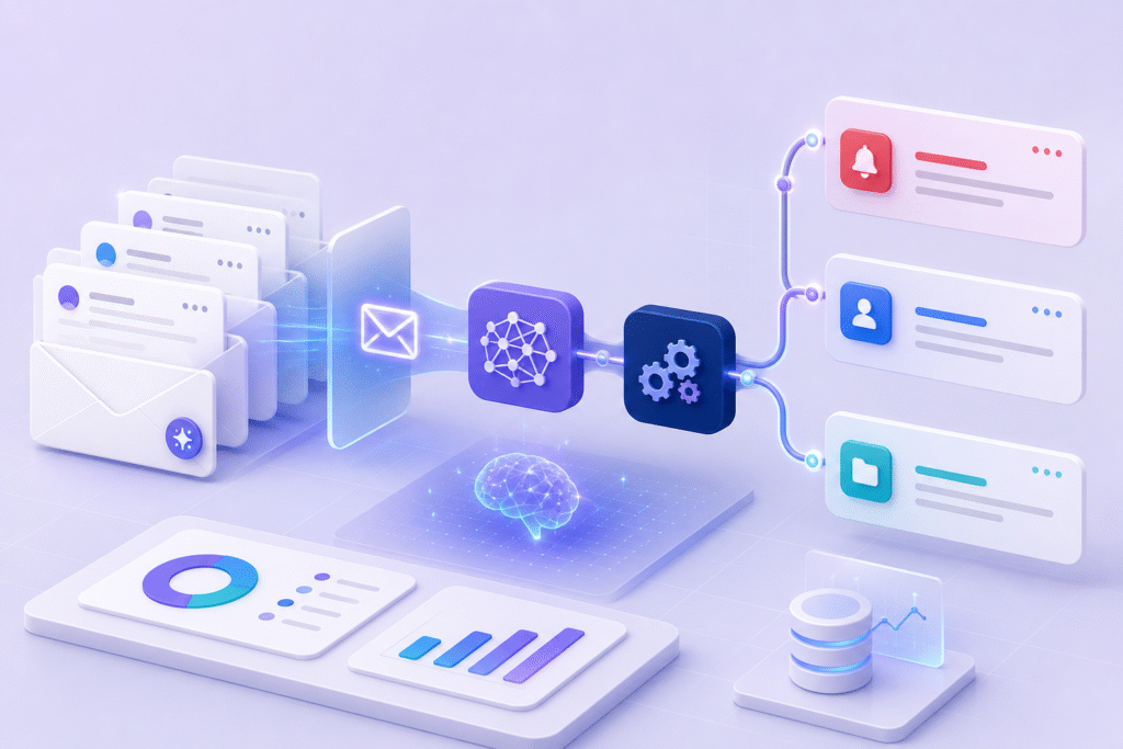 AI email triage automation workflow using n8n